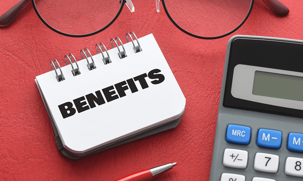 Desk setup with notebook and calculator